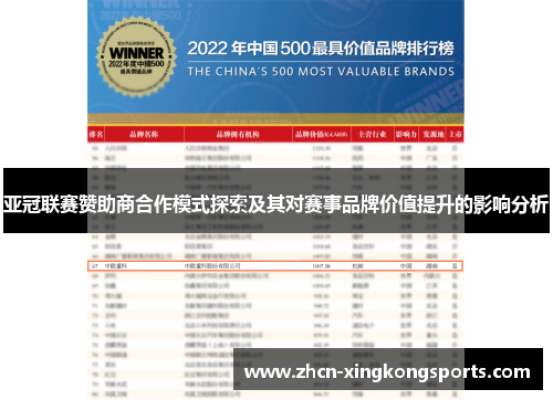 亚冠联赛赞助商合作模式探索及其对赛事品牌价值提升的影响分析